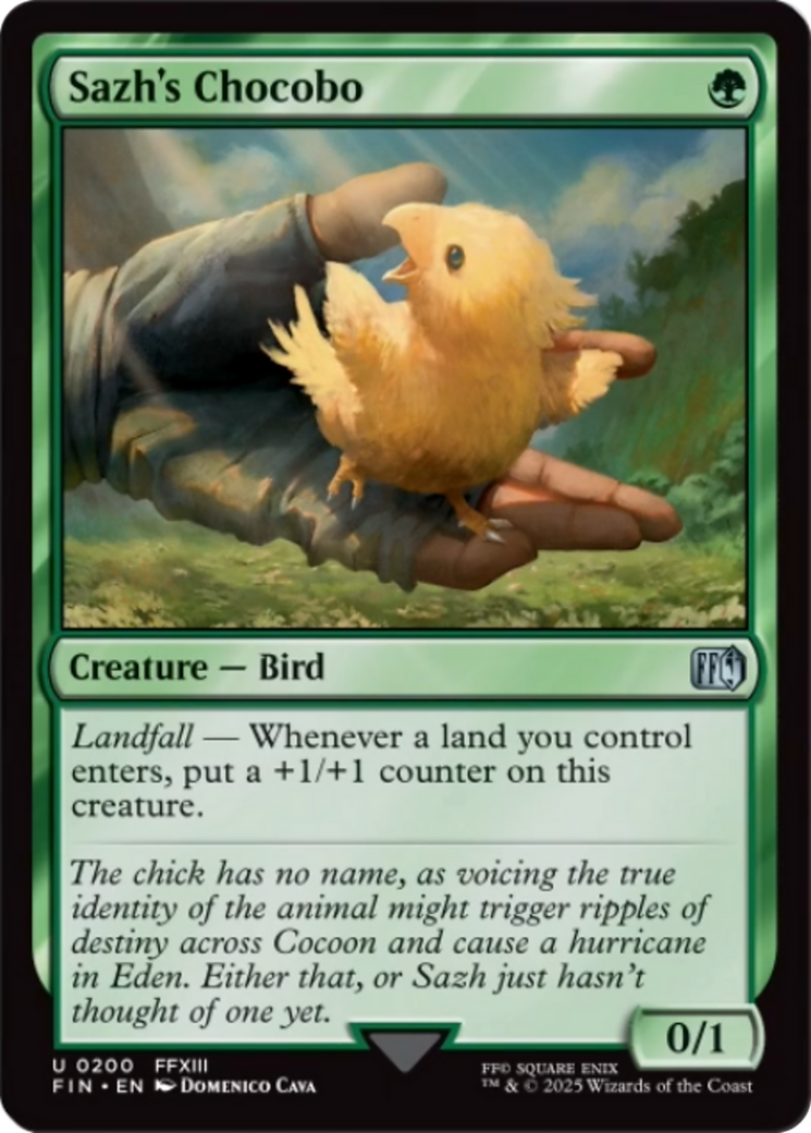 Sazh's Chocobo Card Image