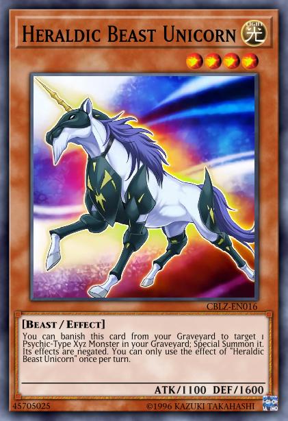 Heraldic Beast Unicorn Card Image