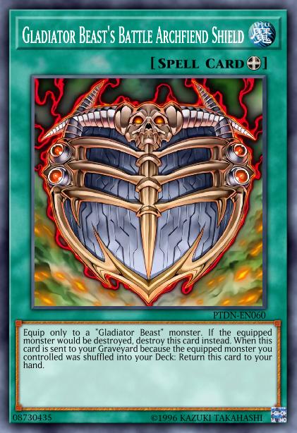 Gladiator Beast's Battle Archfiend Shield Card Image