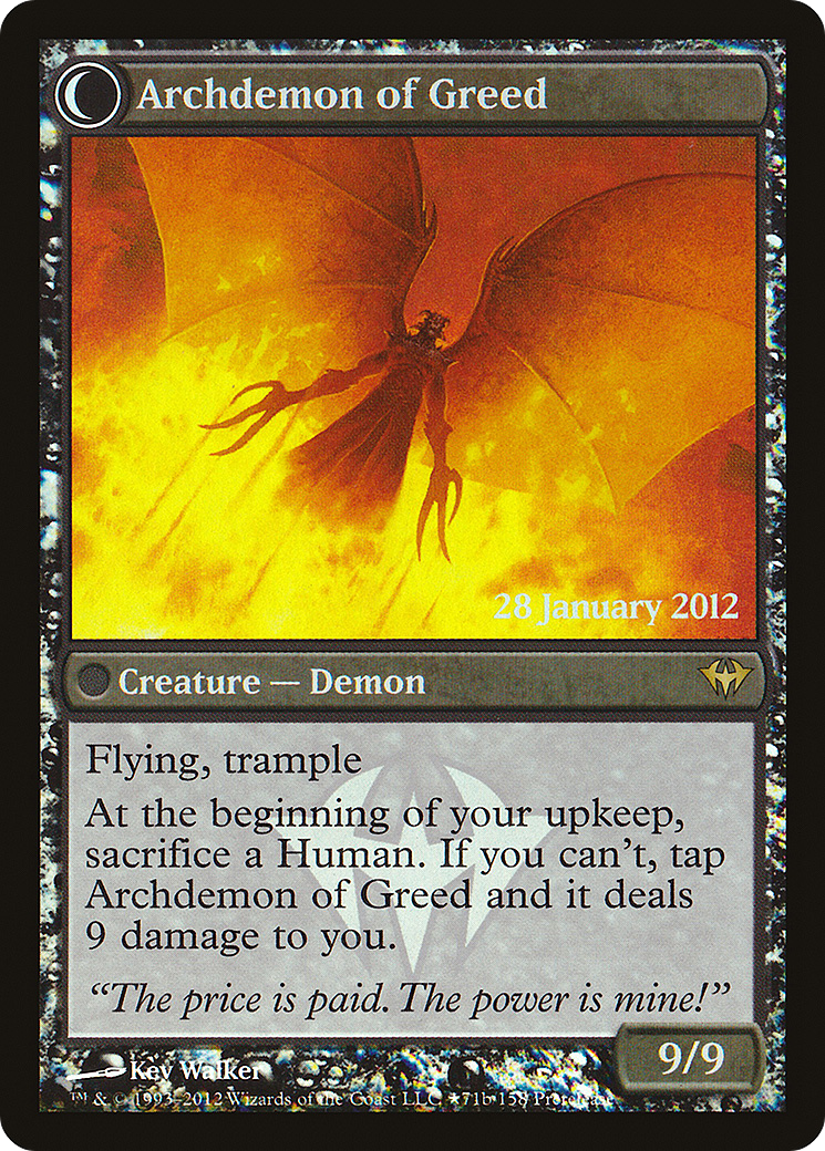 Ravenous Demon // Archdemon of Greed Card Image