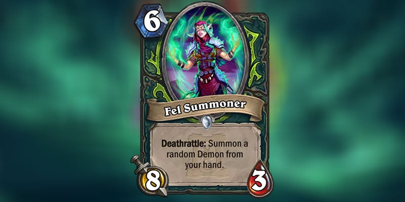Fel Summoner is a new Demon Hunter Card Revealed for Hearthstone's Ashes of Outland Expansion
