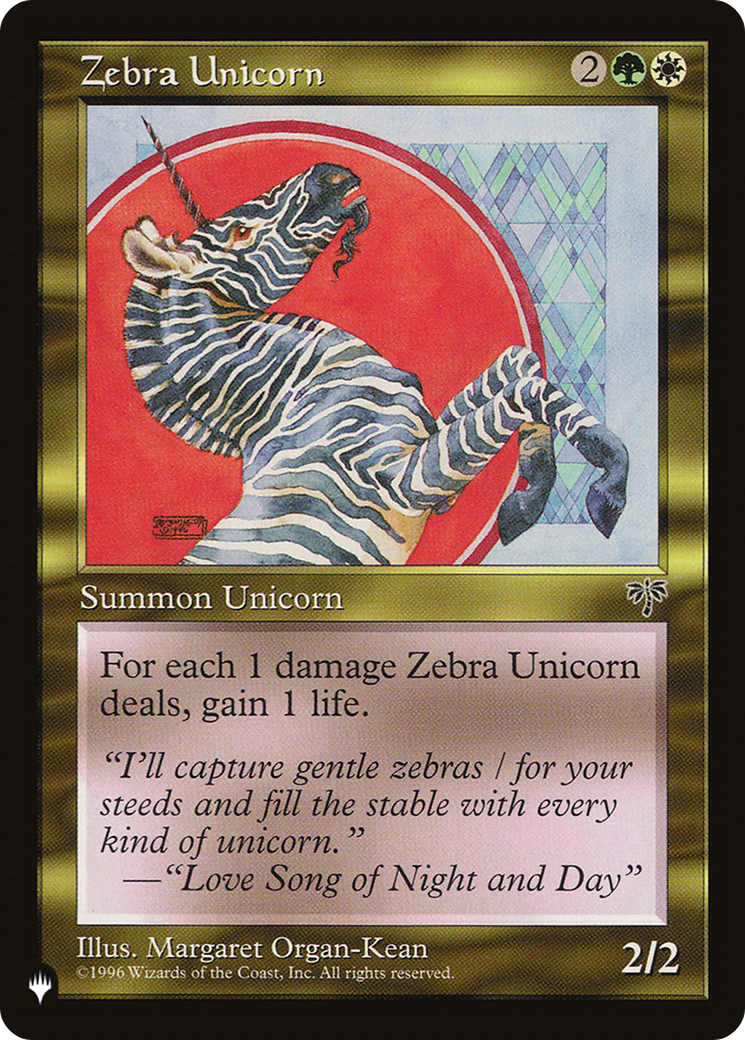 Zebra Unicorn Card Image
