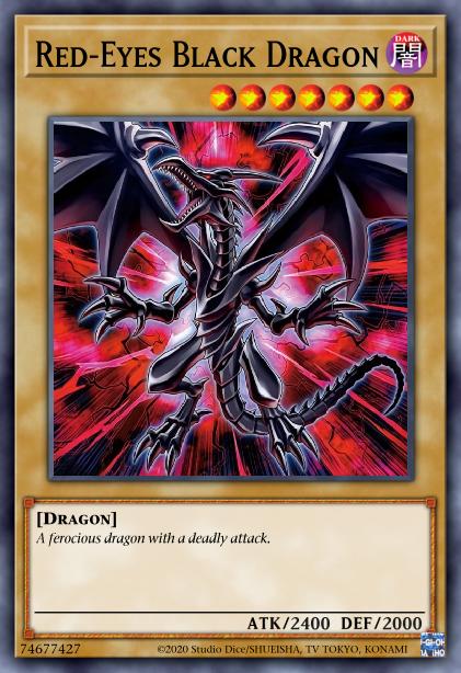 Red-Eyes Black Dragon Yu-Gi-Oh Card, Art 6