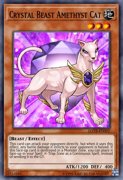 Crystal Beast Amethyst Cat Card Image