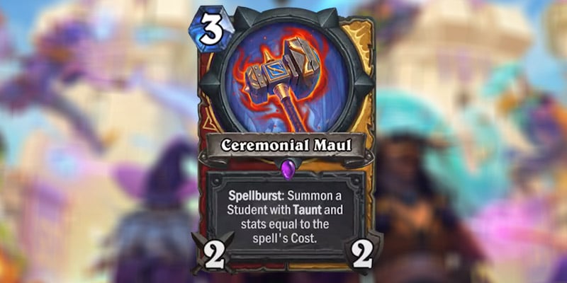 Ceremonial Maul is a New Warrior & Paladin Weapon Revealed for Hearthstone's Scholomance Academy Expansion