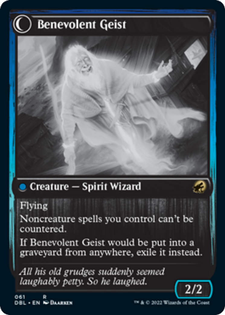 Malevolent Hermit // Benevolent Geist Card Image