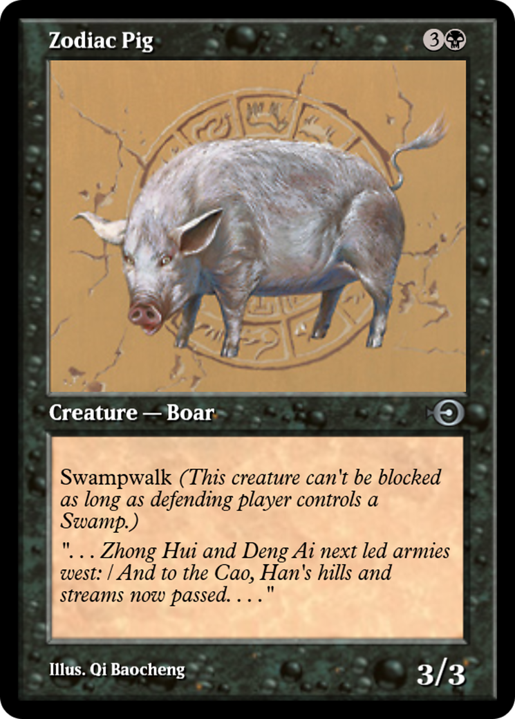 Zodiac Pig Card Image