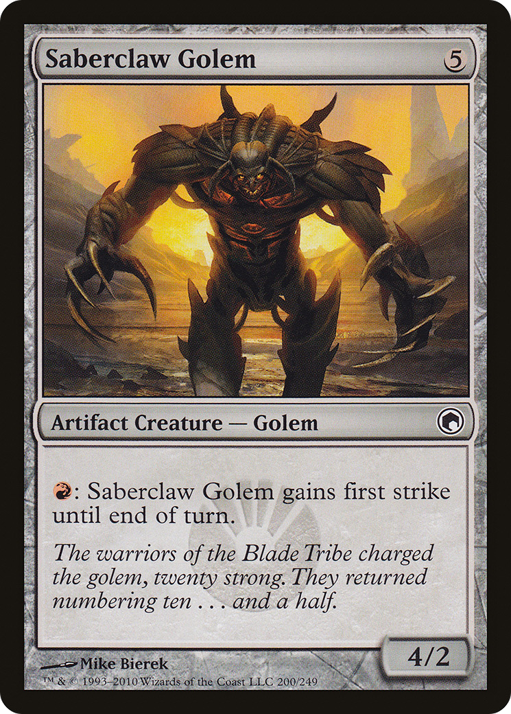 Saberclaw Golem Card Image