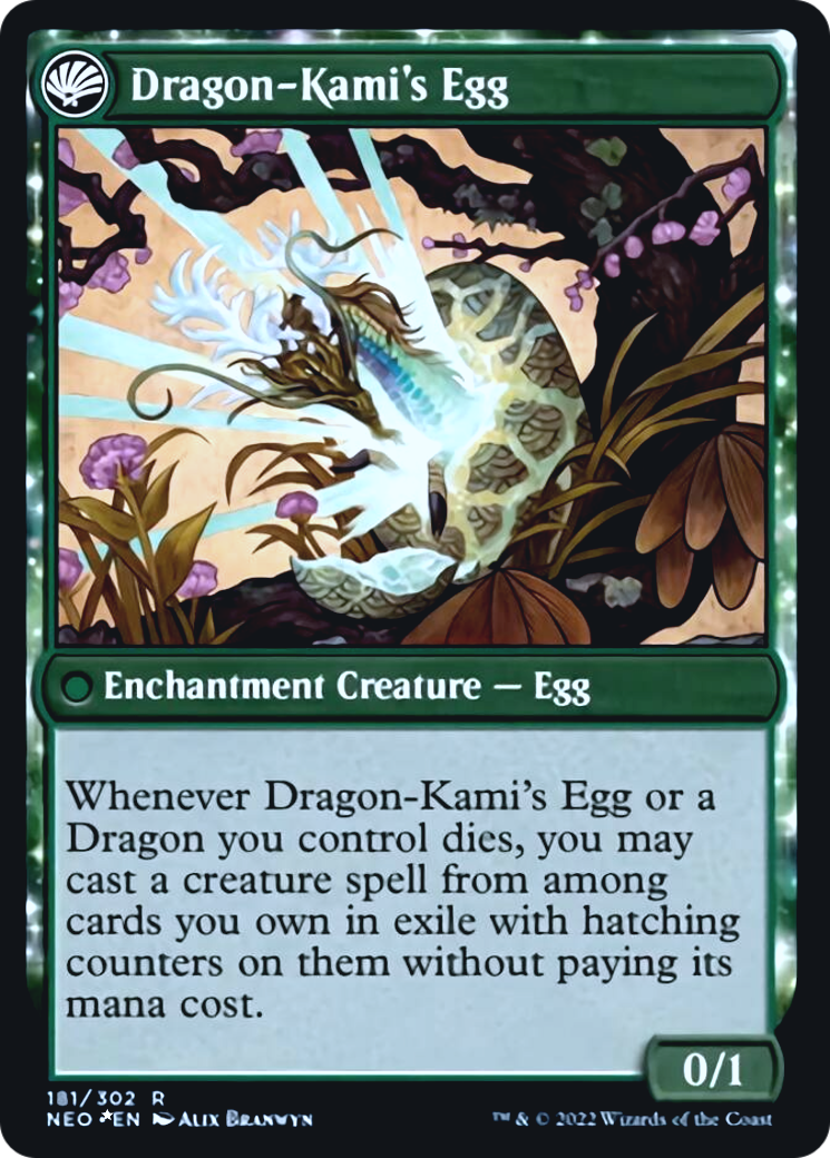 The Dragon-Kami Reborn // Dragon-Kami's Egg Card Image