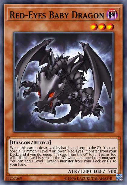 Red-Eyes Baby Dragon Card Image