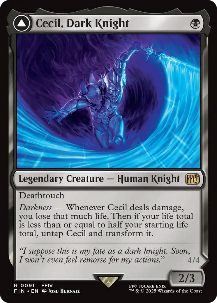 Cecil, Dark Knight // Cecil, Redeemed Paladin Card Image