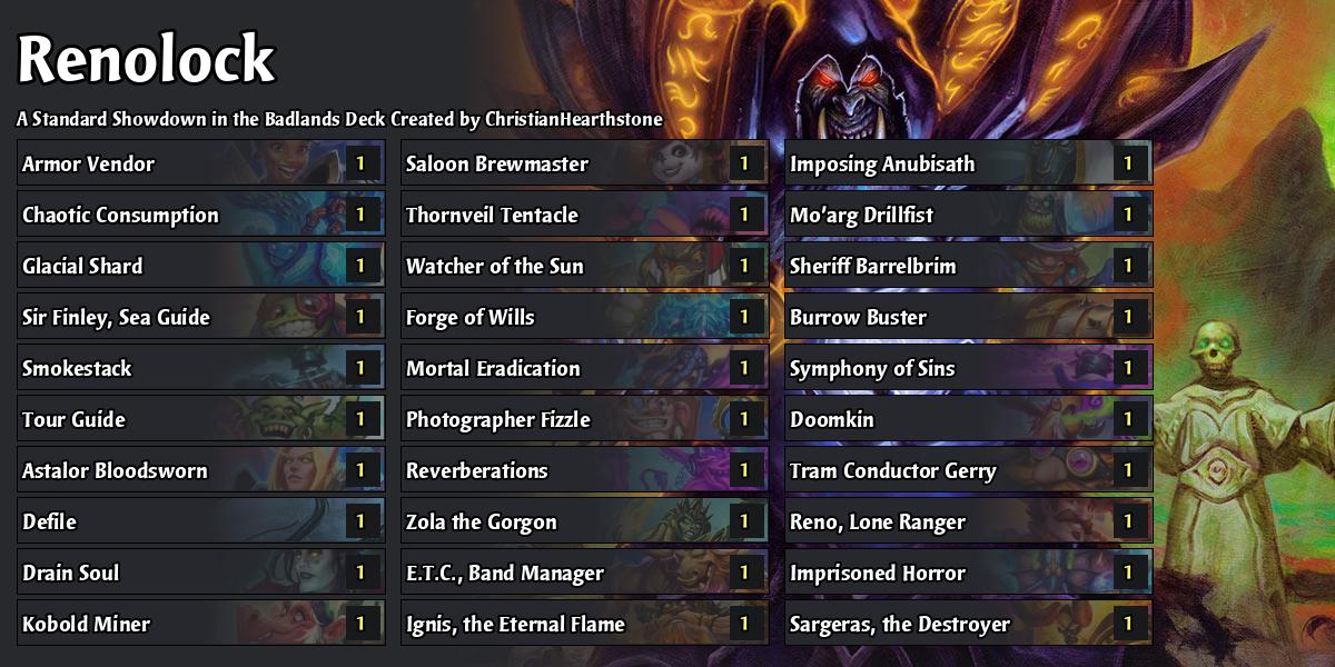 NEW Reno Control Mine Warlock Is Actually Very Fun To Play At Showdown ...