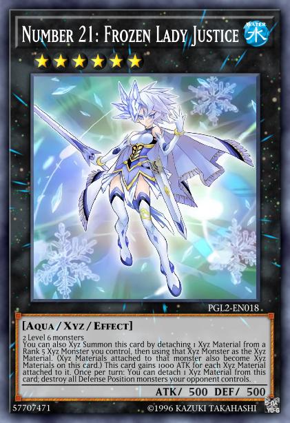 Number 21: Frozen Lady Justice Card Image