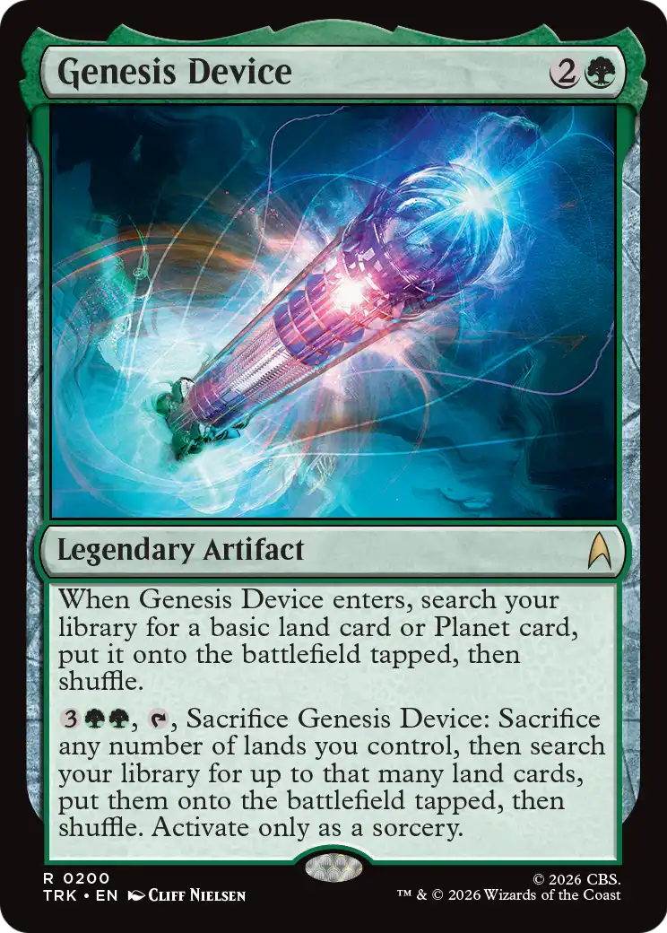 Genesis Device Magic: The Gathering card
