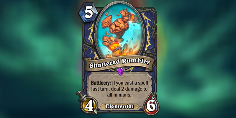 Shattered Rumbler is a new Shaman Card Revealed for Hearthstone's Ashes of Outland Expansion