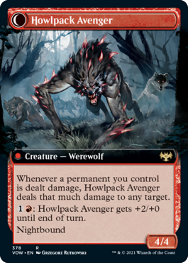 Ill-Tempered Loner // Howlpack Avenger Card Image
