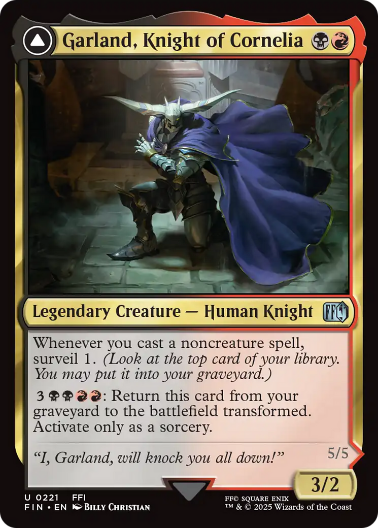 Garland, Knight of Cornelia // Chaos, the Endless Card Image
