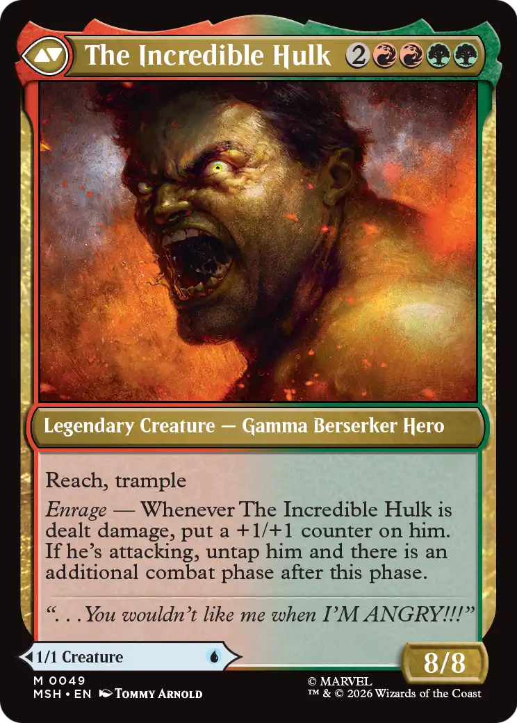 The Incredible Hulk Magic: The Gathering card