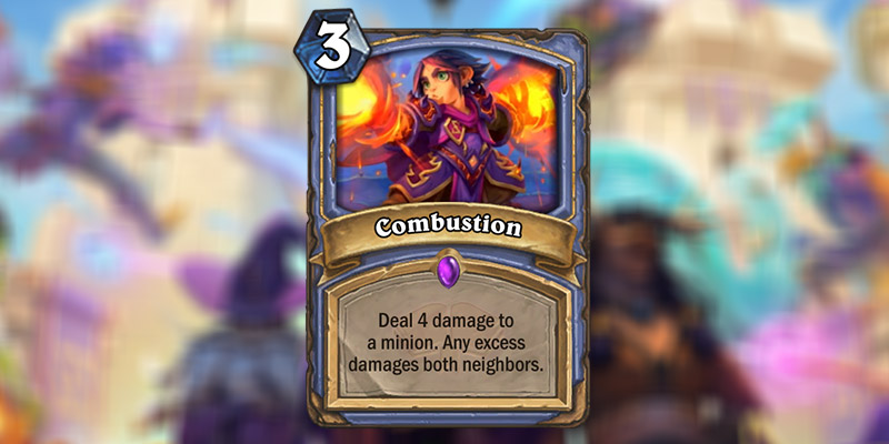 Combustion is a New Epic Mage Spell Card Revealed for Hearthstone's Scholomance Academy Expansion