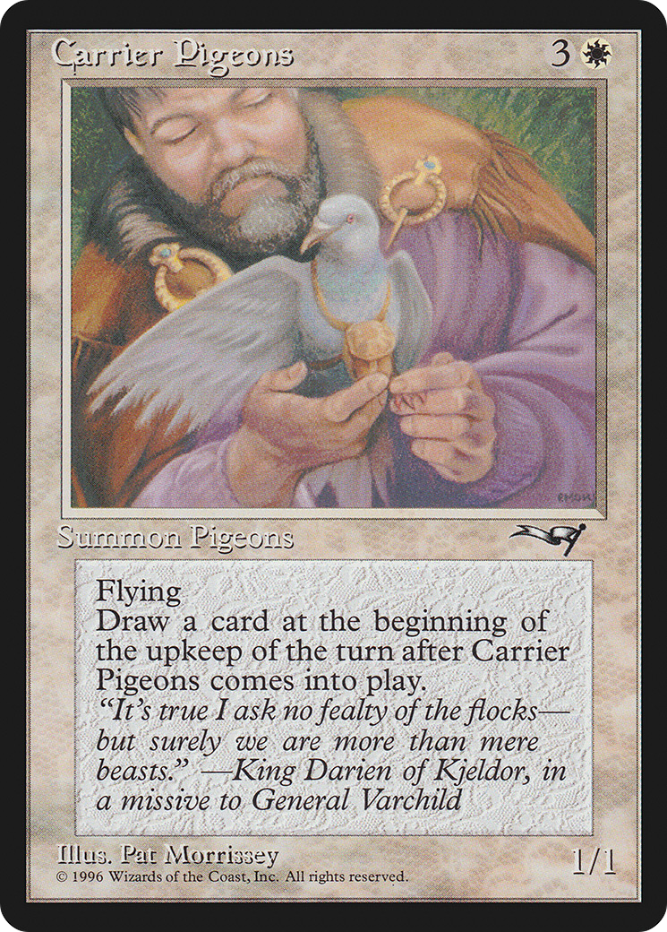 Carrier Pigeons Card Image
