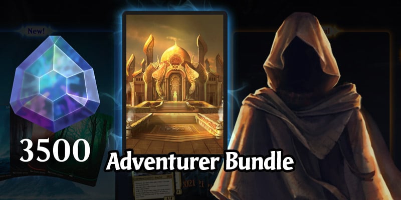 The MTG Arena Adventurer Bundle Features Discounted Gems, A Sleeve, and The Adventurer Avatar for $15