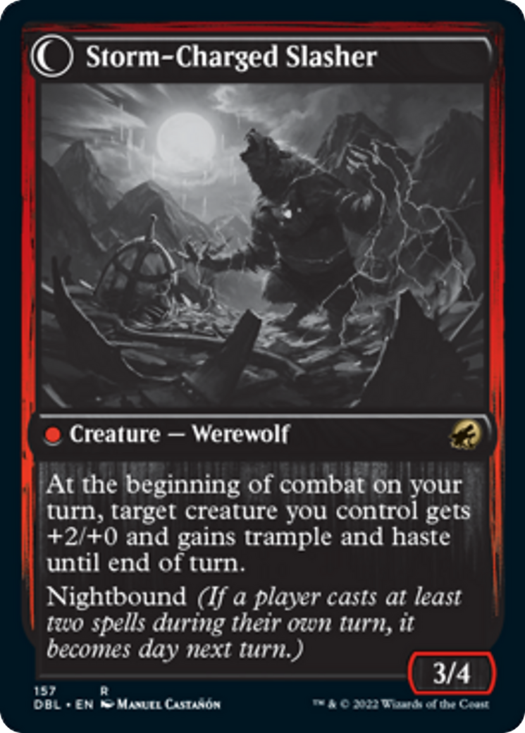 Reckless Stormseeker // Storm-Charged Slasher Card Image