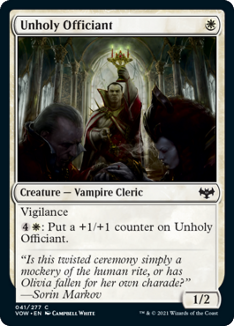 Unholy Officiant Card Image