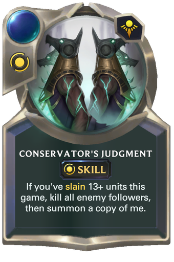 Conservator's Judgment Card Image