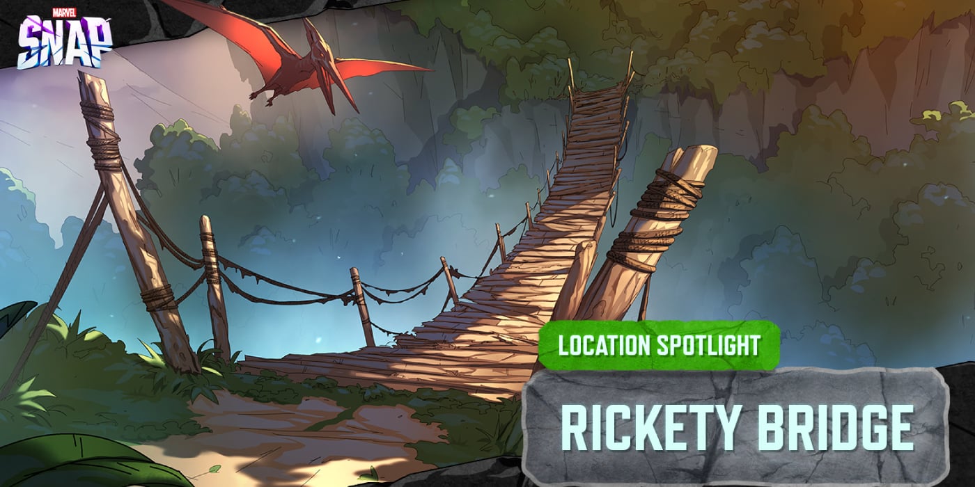 MARVEL SNAP's Featured Location This Week is Rickety Bridge - Don't Look Down!