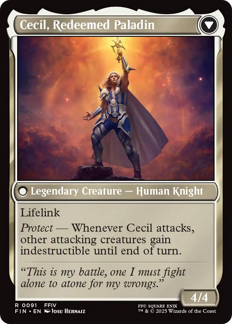 Cecil, Dark Knight // Cecil, Redeemed Paladin Card Image