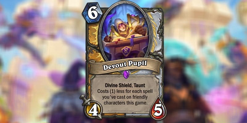 Devout Pupil is a New Paladin & Priest Card Revealed for Hearthstone's Scholomance Academy Expansion