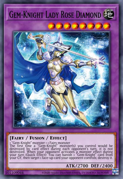 Gem-Knight Lady Rose Diamond Yu-Gi-Oh Card, Art 2