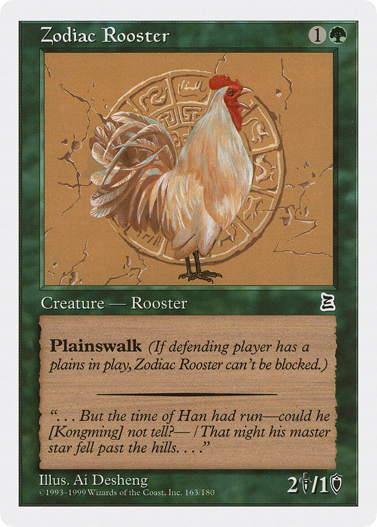 Zodiac Rooster Card Image