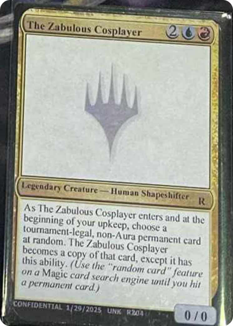 The Zabulous Cosplayer Card Image