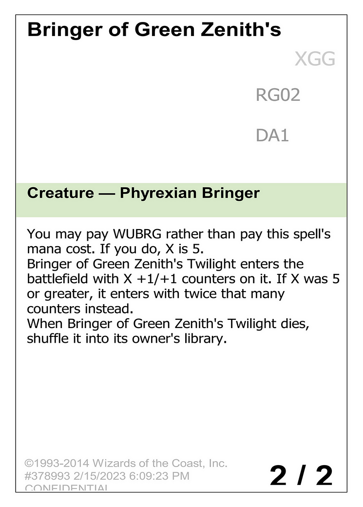 Bringer of Green Zenith's Twilight Card Image