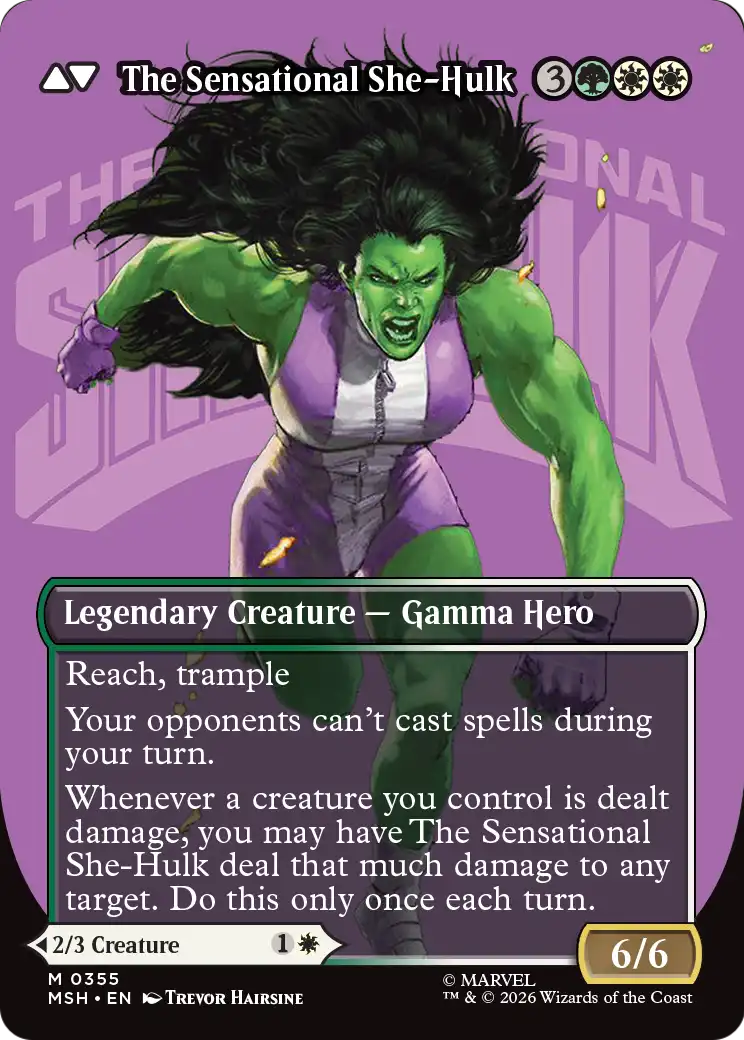 The Sensational She-Hulk Magic: The Gathering card