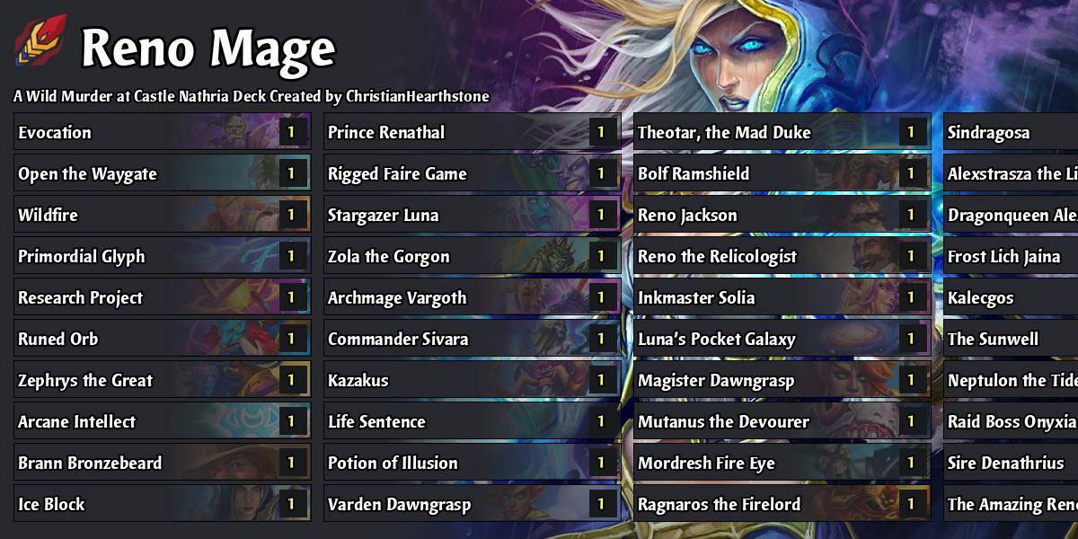 Quest Reno Mage With The New Legendary Neutral Spell At Castle Nathria