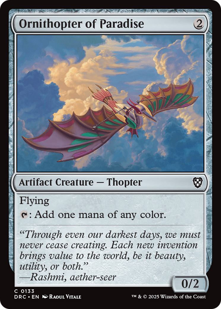 Ornithopter of Paradise Card Image