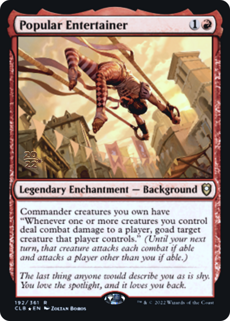 Popular Entertainer Card Image