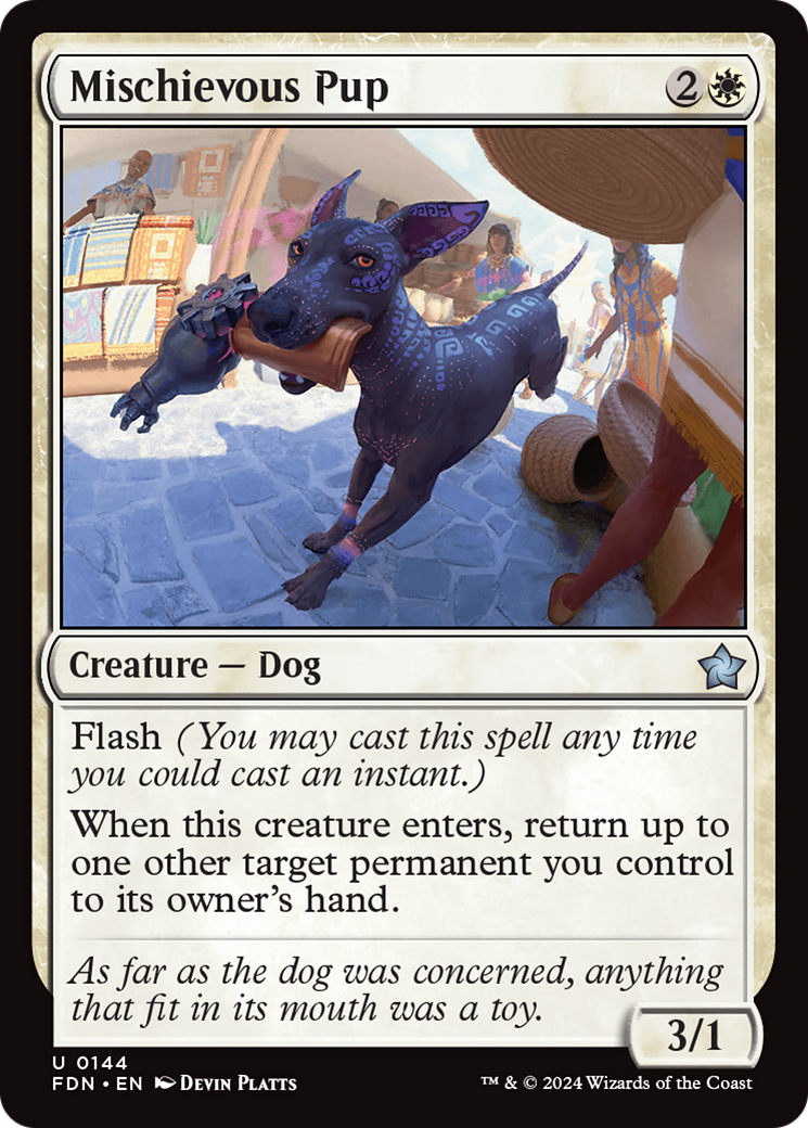 Mischievous Pup Card Image