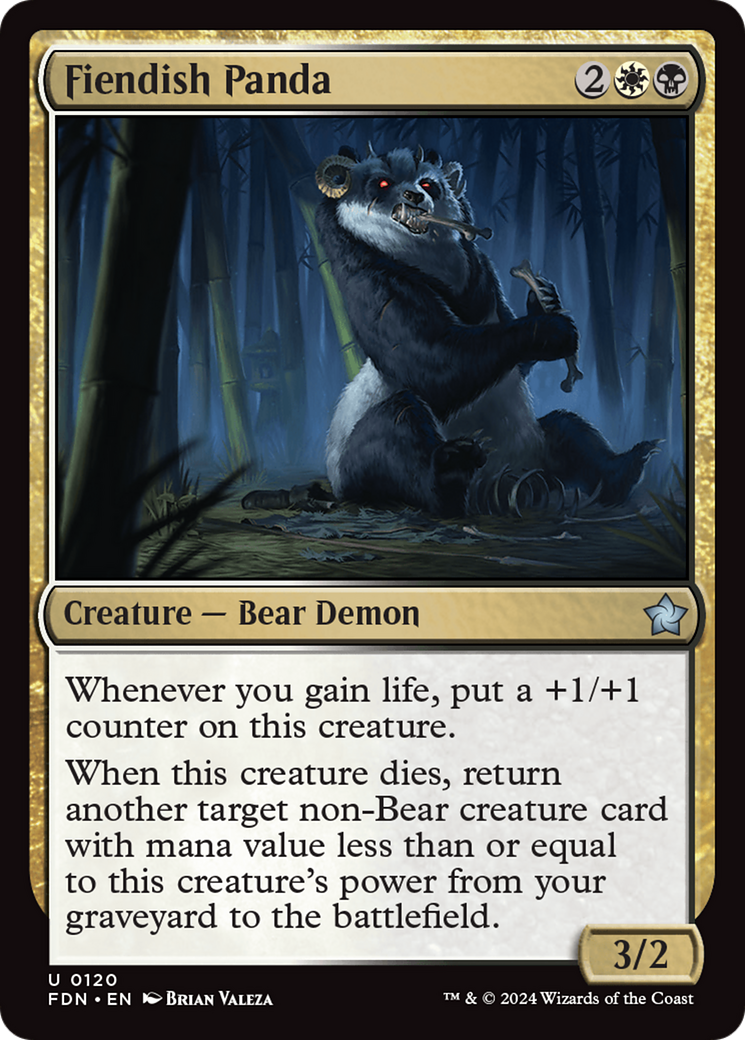 Fiendish Panda Card Image