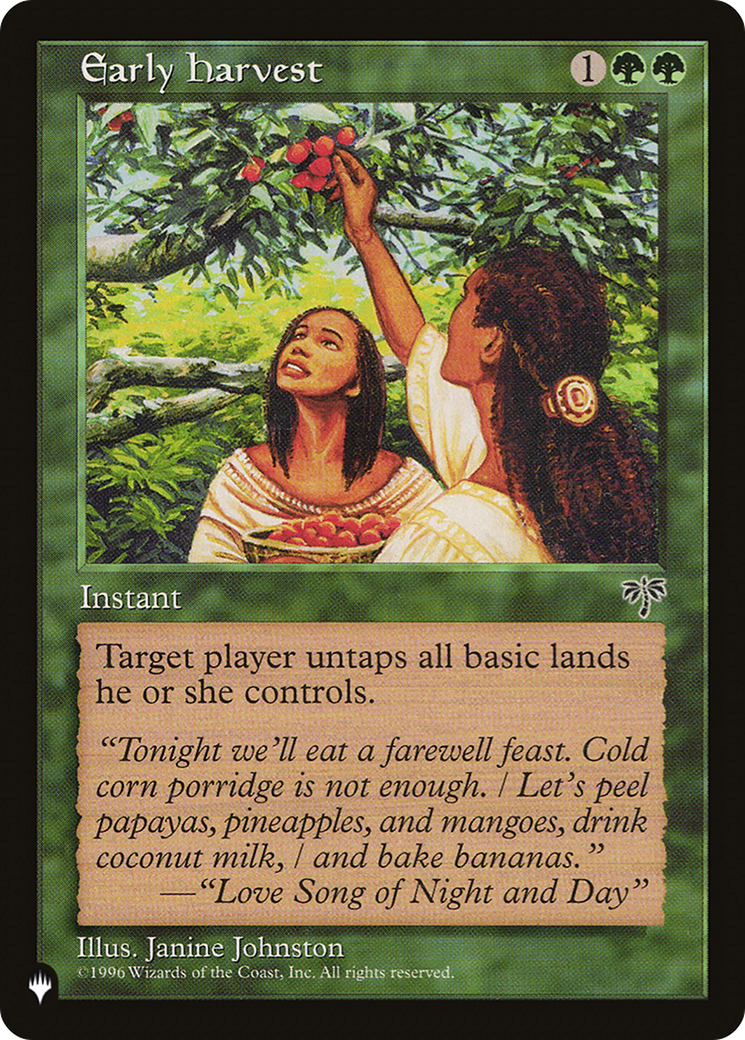 Early Harvest Card Image