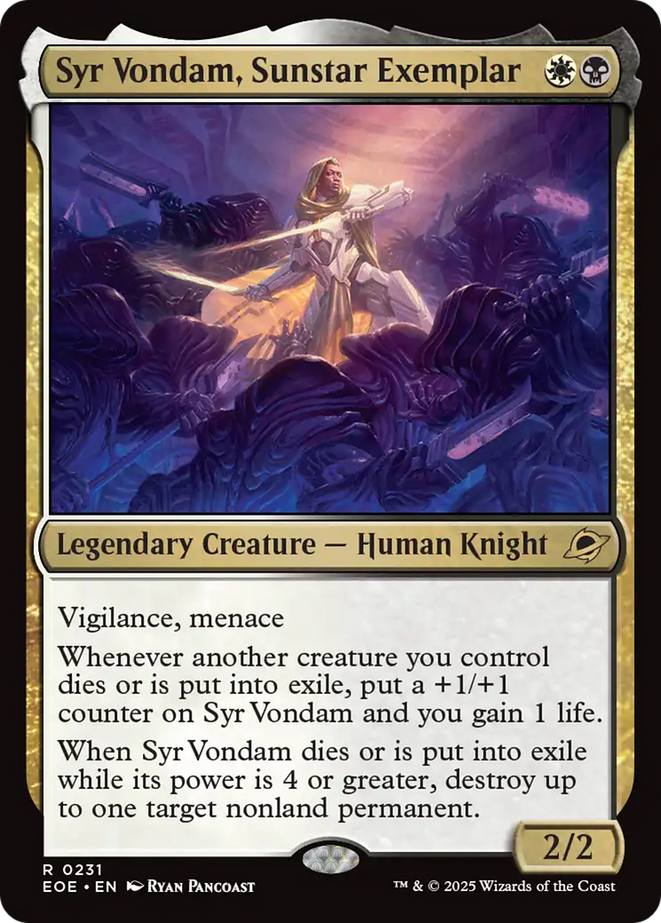 Syr Vondam, Sunstar Exemplar Card Image