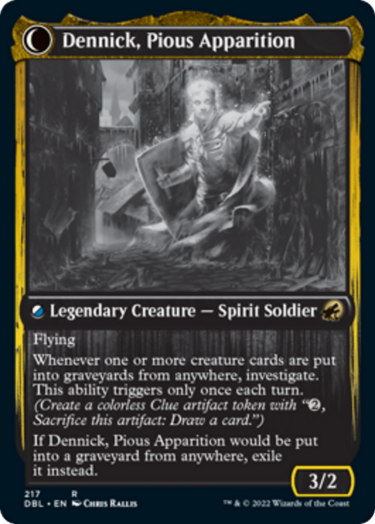 Dennick, Pious Apprentice // Dennick, Pious Apparition Card Image