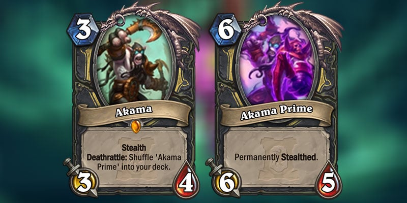 Akama is a new Rogue Legendary Revealed for Hearthstone's Ashes of Outland Expansion