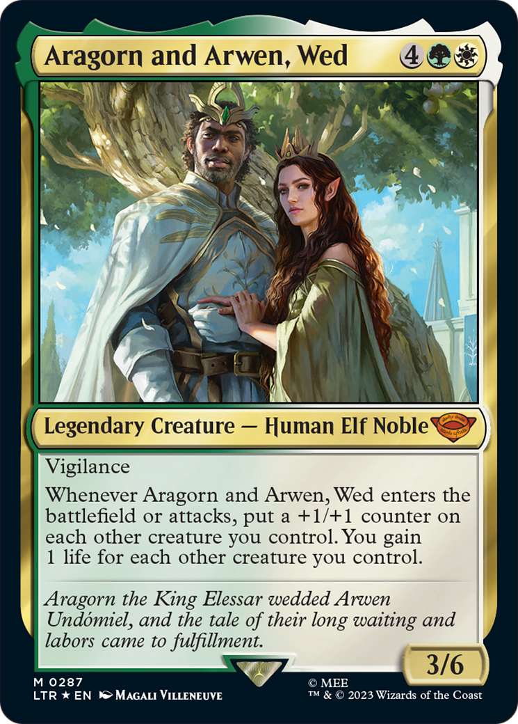 Aragorn and Arwen, Wed Card Image