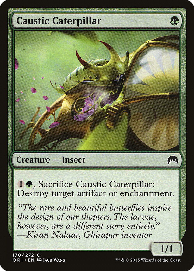 Caustic Caterpillar Card Image