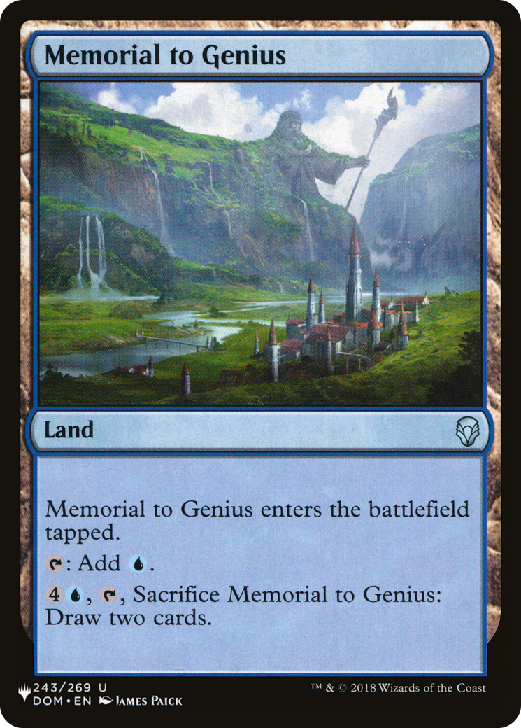 Memorial to Genius Card Image