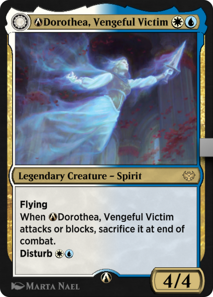 A-Dorothea, Vengeful Victim // A-Dorothea's Retribution Card Image