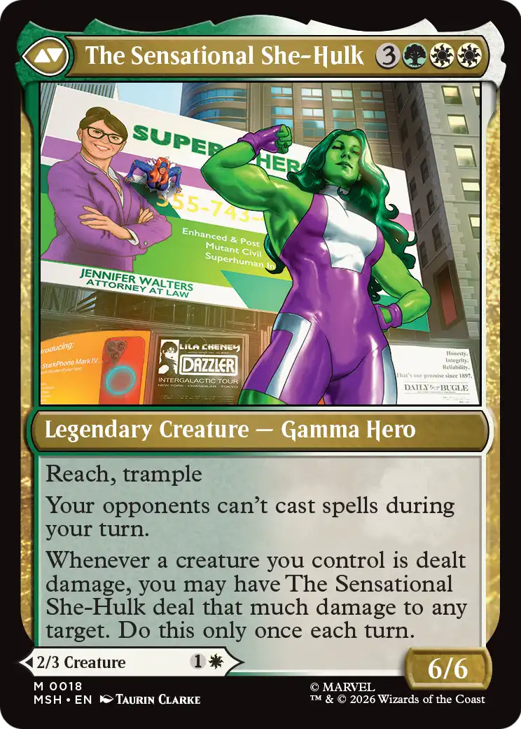 The Sensational She-Hulk Magic: The Gathering card